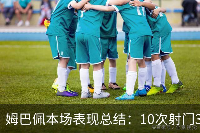 姆巴佩本场表现总结：10次射门3次射正，评分6.5